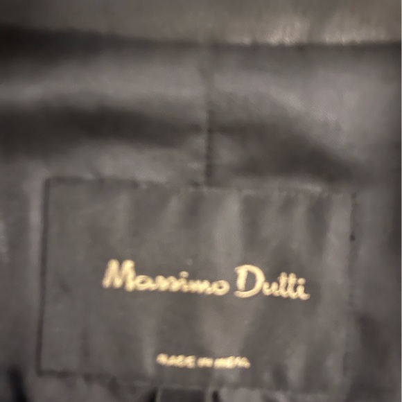Massimo Dutti Black Leather Outerwear - Picture 2 of 5
